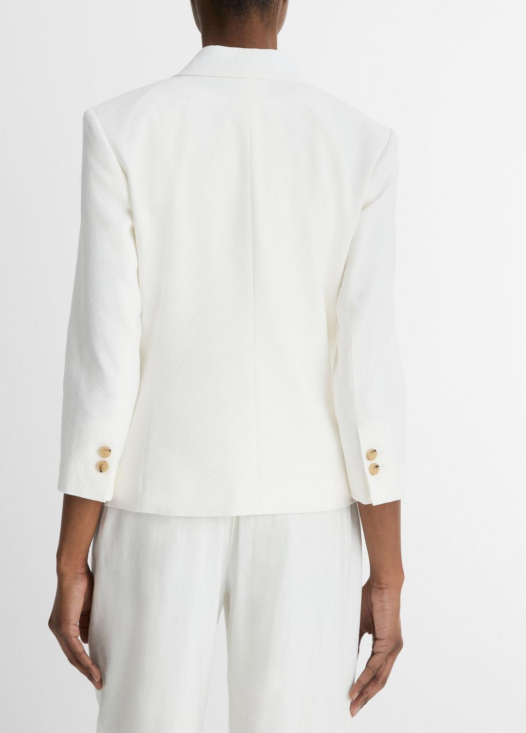 VINCE Trending - Linen-Blend Shrunken Blazer in Blazers