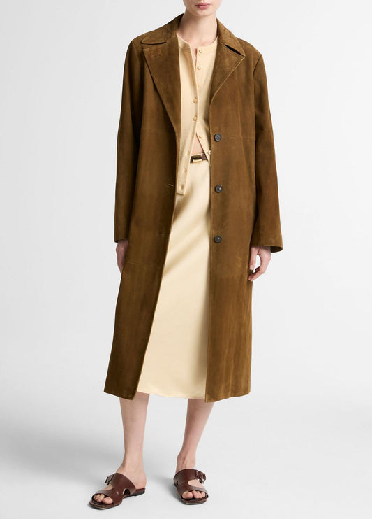 VINCE Trending - Suede Long Coat in Coats