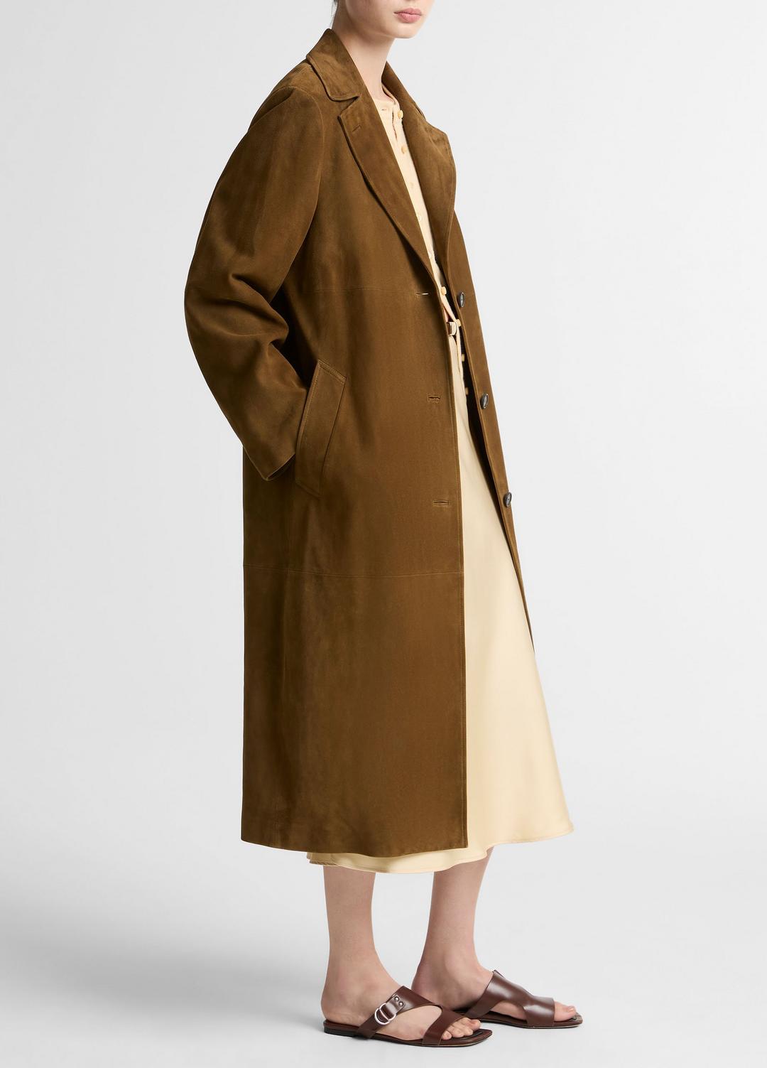 VINCE Trending - Suede Long Coat in Coats