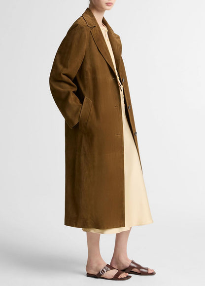 VINCE Trending - Suede Long Coat in Coats