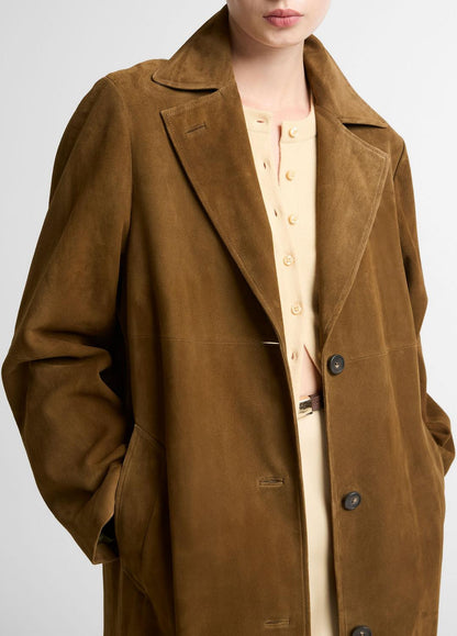 VINCE Trending - Suede Long Coat in Coats