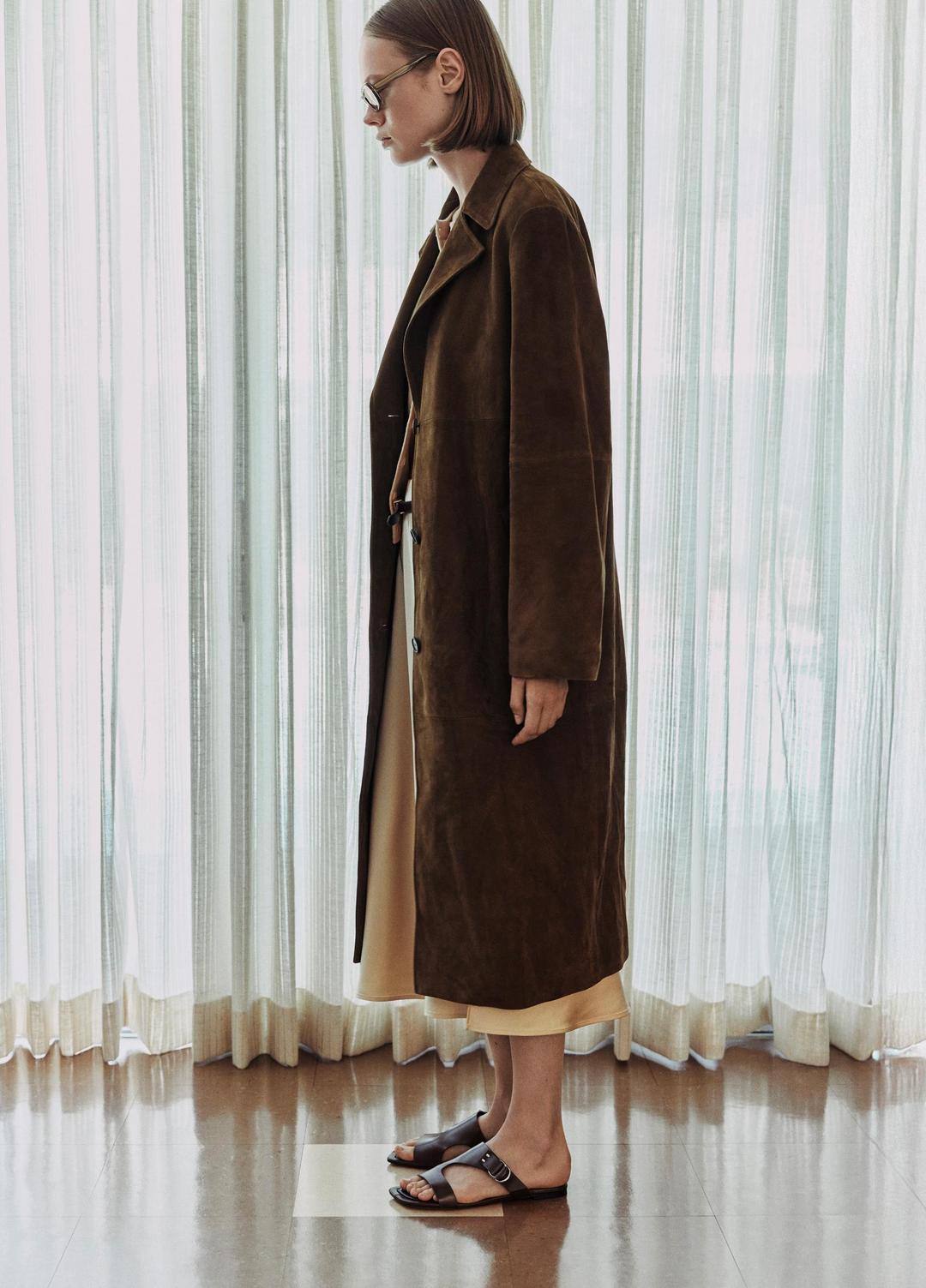 VINCE Trending - Suede Long Coat in Coats