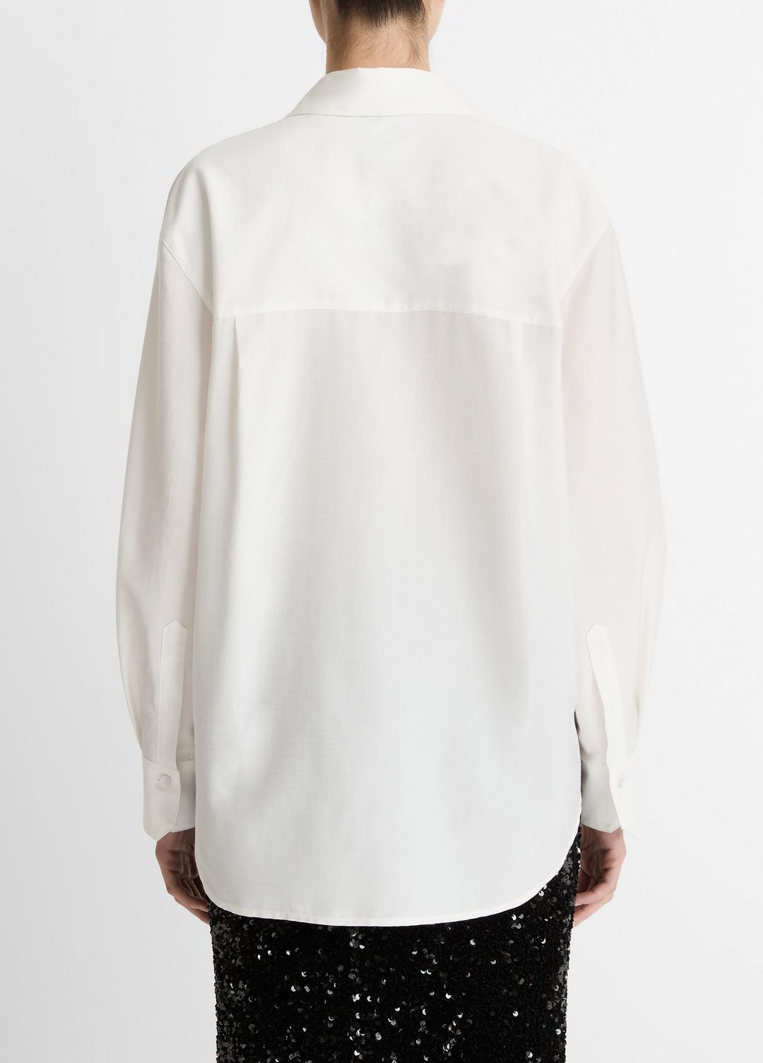 VINCE Great Value - Refined Twill Covered-Button Shirt in Long Sleeve