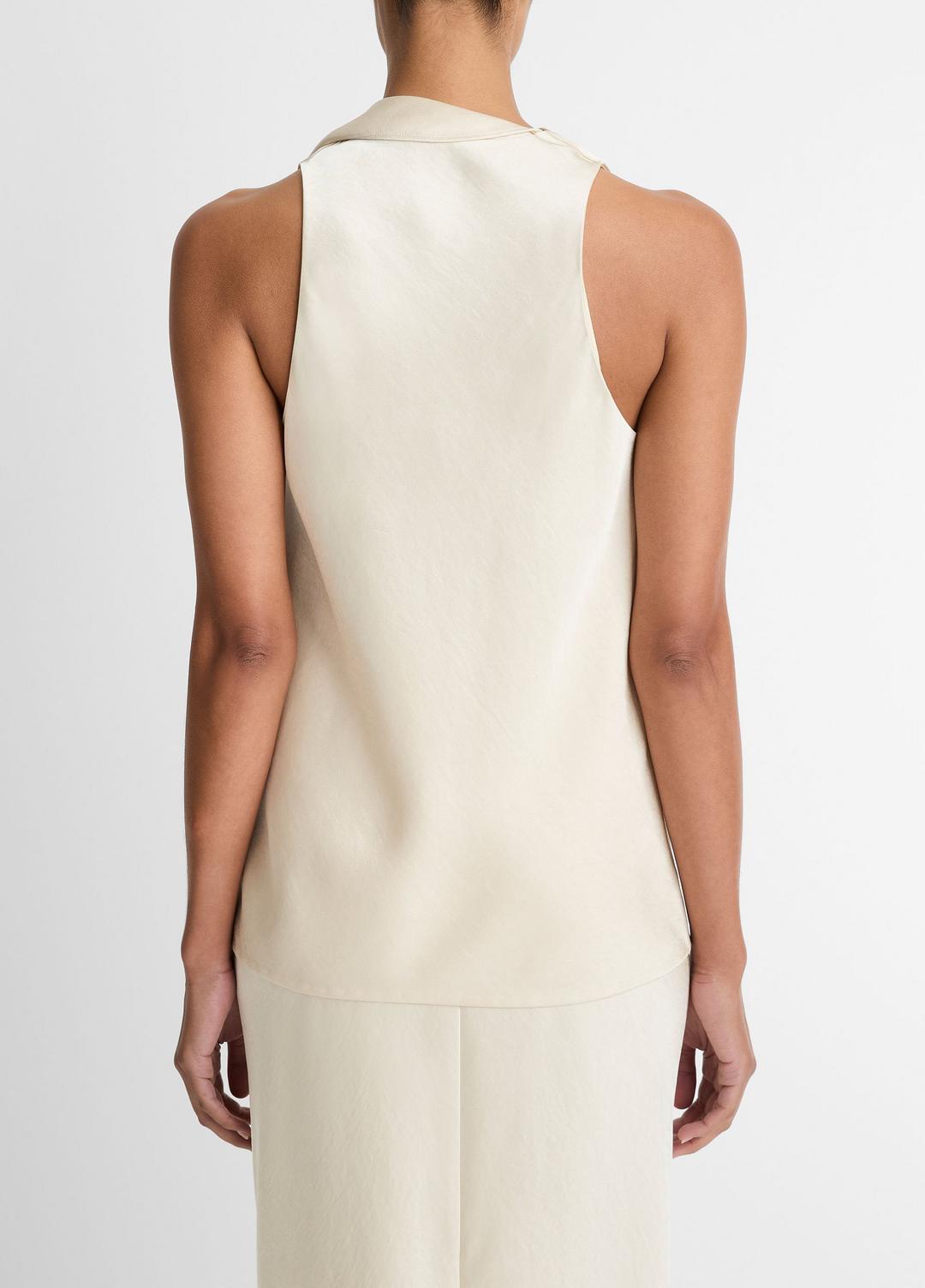 VINCE Classic - Satin Scarf Top in Tank Tops
