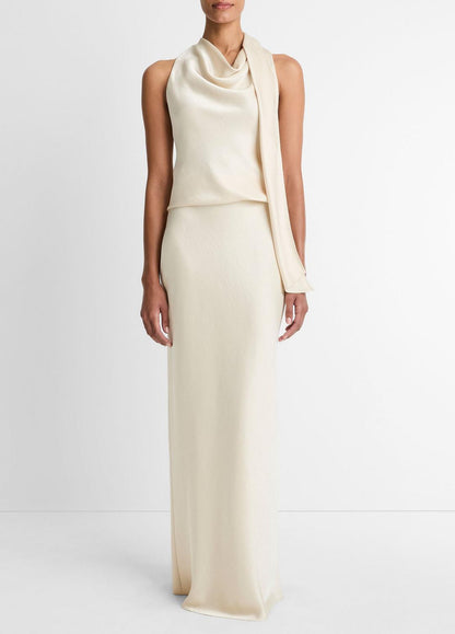 VINCE Classic - Satin Scarf Top in Tank Tops