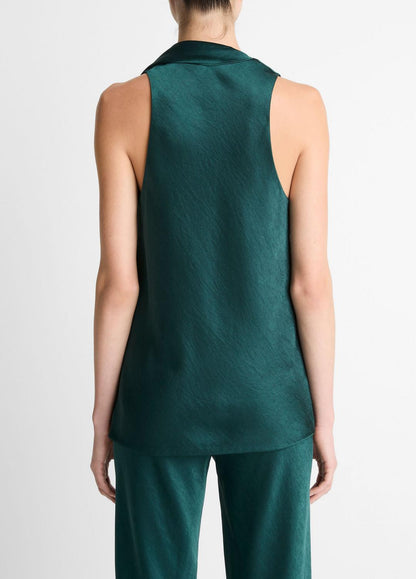 VINCE Trending - Satin Scarf Top in Tank Tops