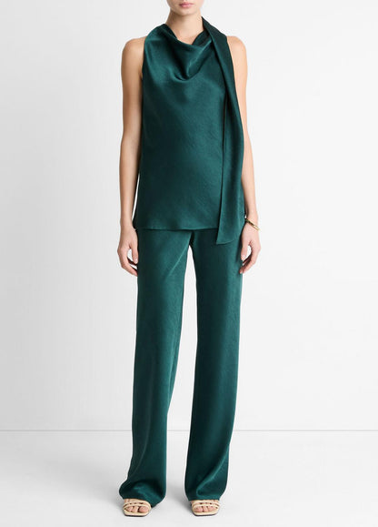 VINCE Trending - Satin Scarf Top in Tank Tops