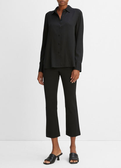 VINCE Best Seller - Slim Fitted Stretch-Silk Blouse in Long Sleeve