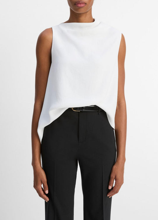VINCE Sale - Asymmetrical Draped A-Line Top in Tank Tops