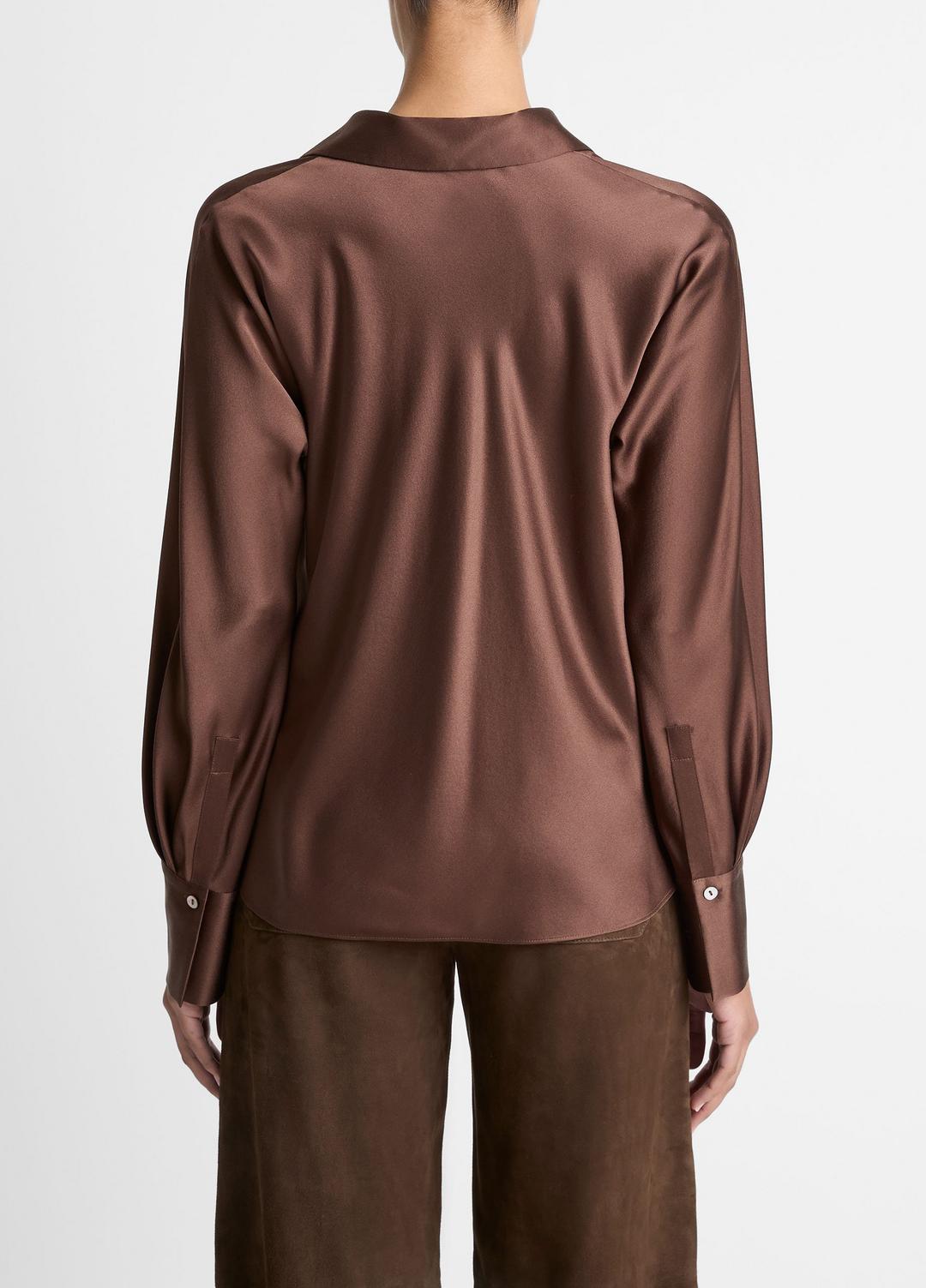 VINCE Trending - Silk Bias Long-Sleeve Blouse in Long Sleeve