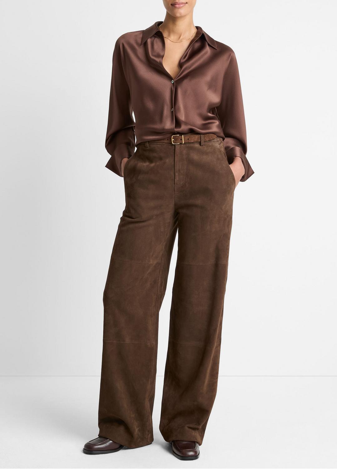 VINCE Trending - Silk Bias Long-Sleeve Blouse in Long Sleeve