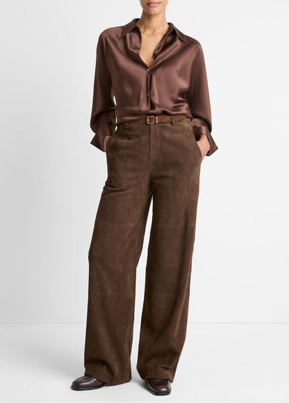 VINCE Trending - Silk Bias Long-Sleeve Blouse in Long Sleeve