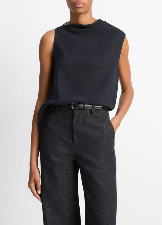 VINCE Sale - Asymmetrical Draped A-Line Top in Tank Tops