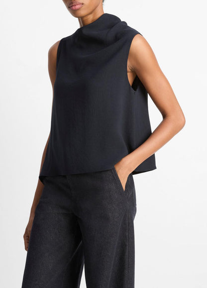 VINCE Sale - Asymmetrical Draped A-Line Top in Tank Tops