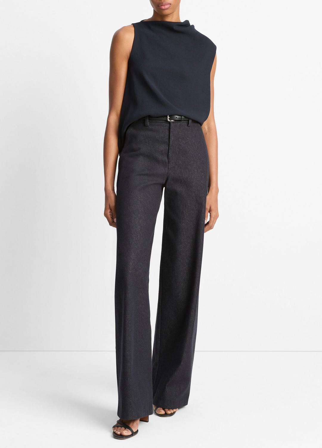 VINCE Sale - Asymmetrical Draped A-Line Top in Tank Tops