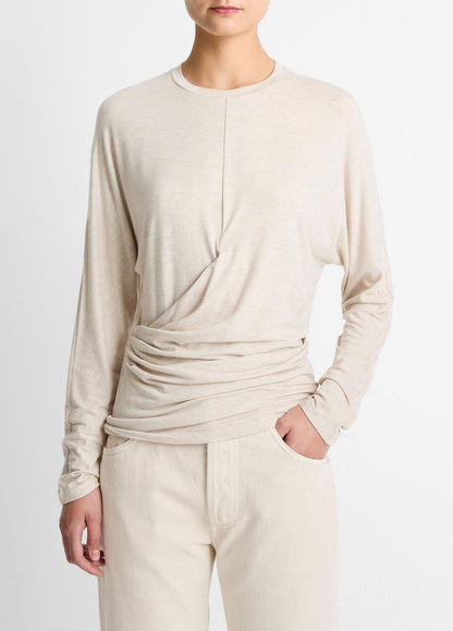 VINCE Discount - Fixed-Drape Long-Sleeve T-Shirt in Long Sleeve