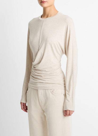 VINCE Discount - Fixed-Drape Long-Sleeve T-Shirt in Long Sleeve