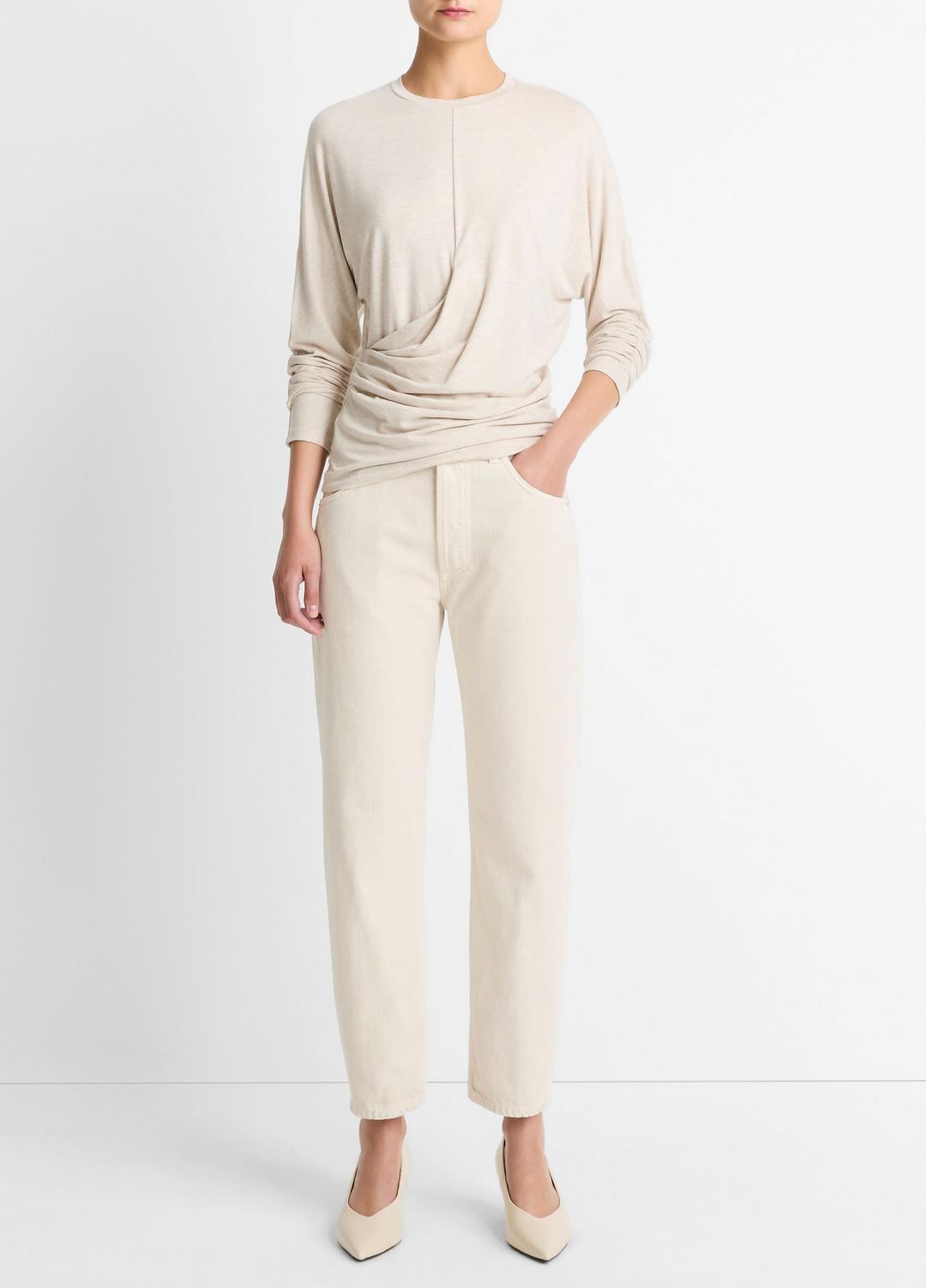 VINCE Discount - Fixed-Drape Long-Sleeve T-Shirt in Long Sleeve