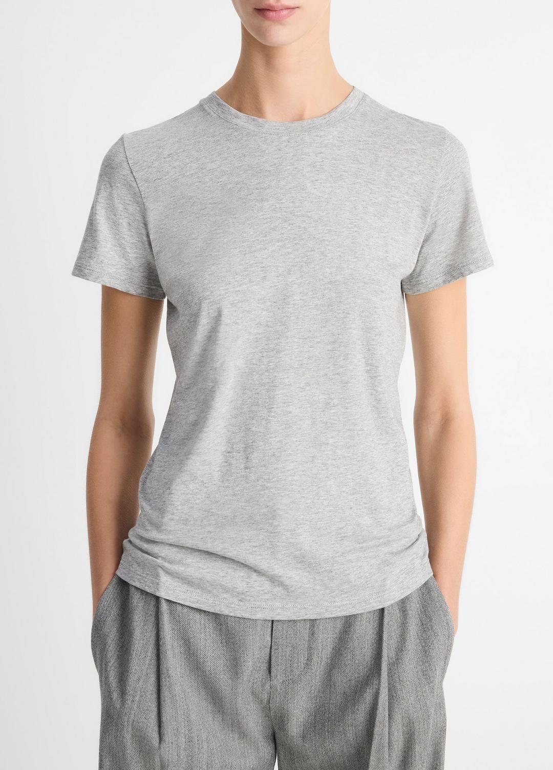 VINCE Everyday - Essential Pima Cotton Crew Neck T-Shirt in Short Sleeve