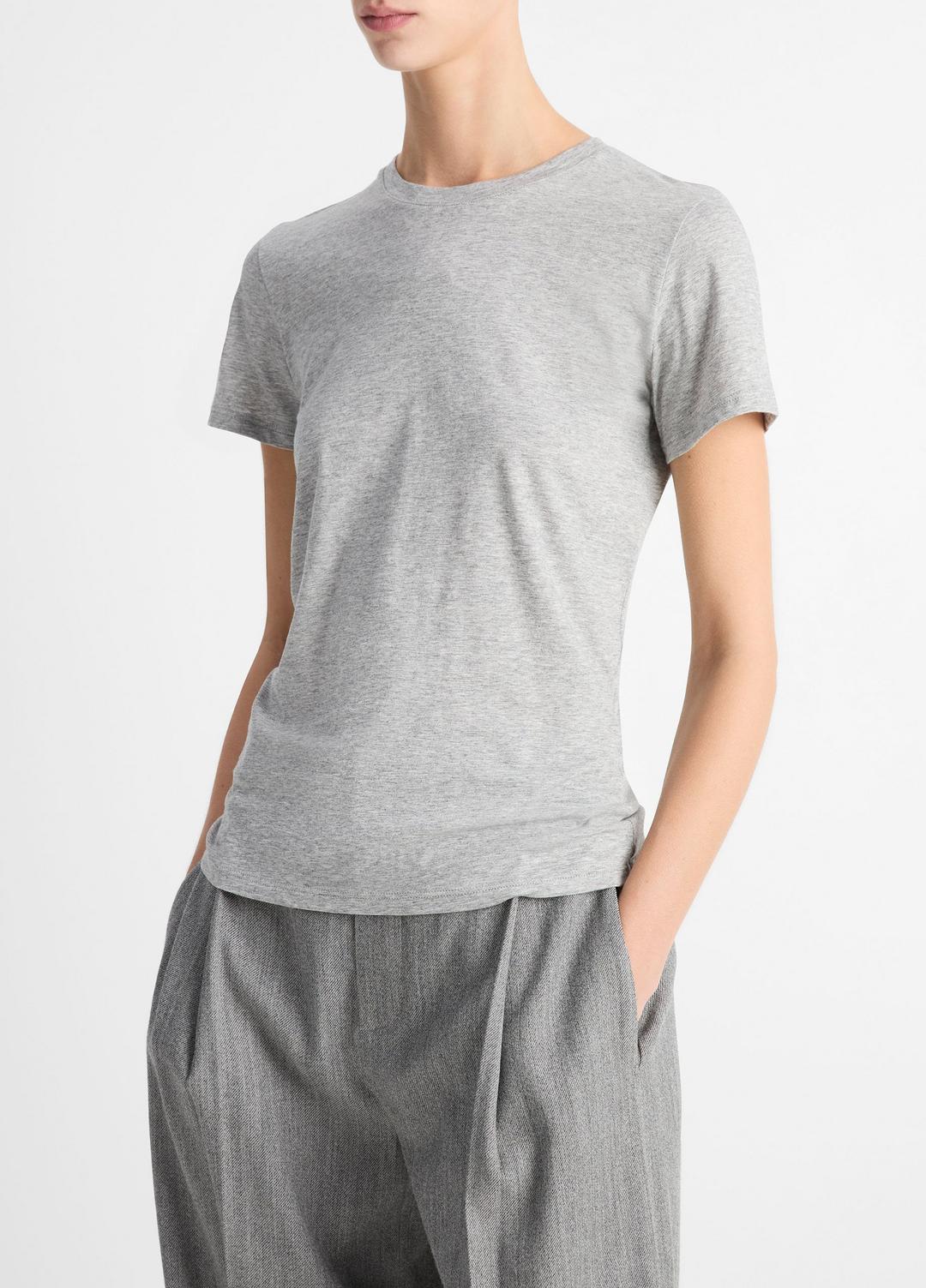 VINCE Everyday - Essential Pima Cotton Crew Neck T-Shirt in Short Sleeve
