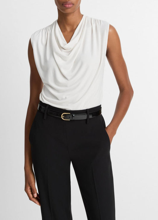 VINCE Best Price - Jersey Draped Cowl-Neck Top in Tank Tops