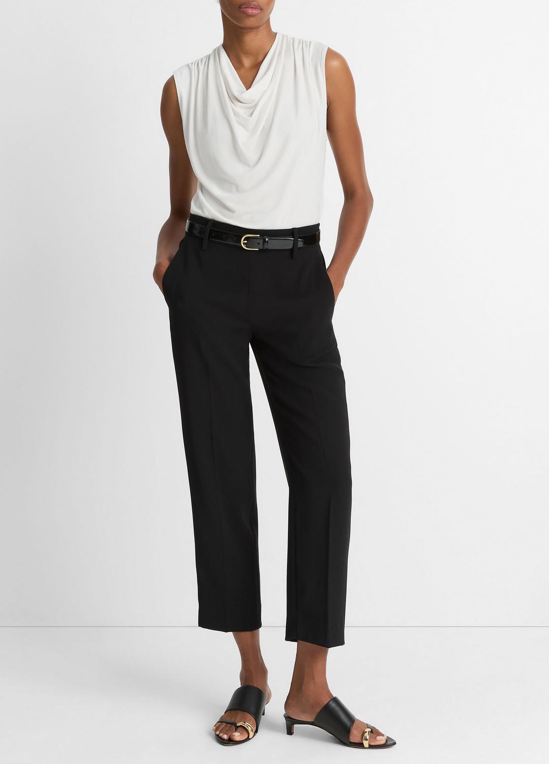 VINCE Best Price - Jersey Draped Cowl-Neck Top in Tank Tops