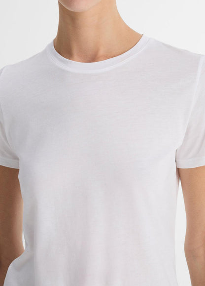 VINCE Sale - Essential Pima Cotton Crew Neck T-Shirt in Short Sleeve