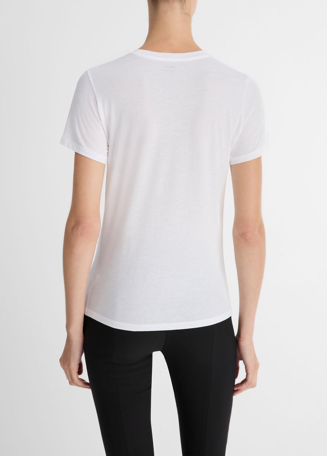 VINCE Sale - Essential Pima Cotton Crew Neck T-Shirt in Short Sleeve