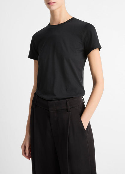 VINCE Trusted - Essential Pima Cotton Crew Neck T-Shirt in Short Sleeve