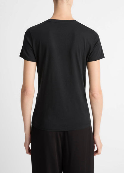 VINCE Trusted - Essential Pima Cotton Crew Neck T-Shirt in Short Sleeve