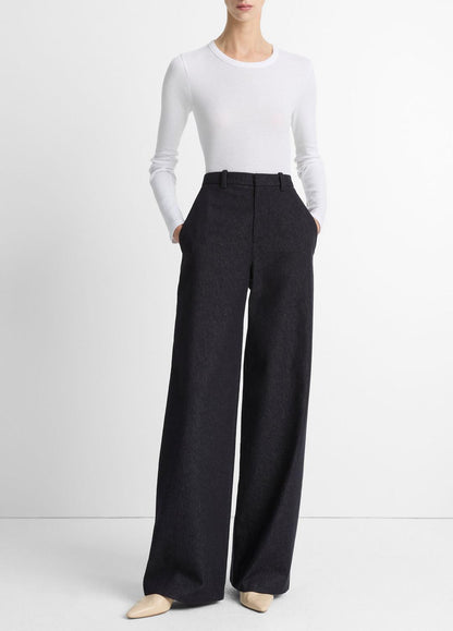 VINCE Essential - Essential Pima Cotton-Blend Long-Sleeve T-Shirt in Long Sleeve
