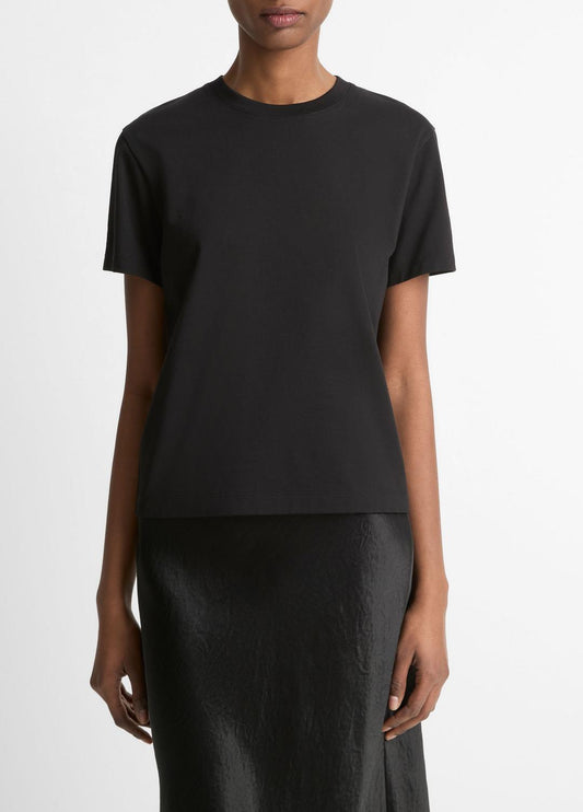VINCE Recommended - Pima Cotton Crew Neck T-Shirt in Short Sleeve