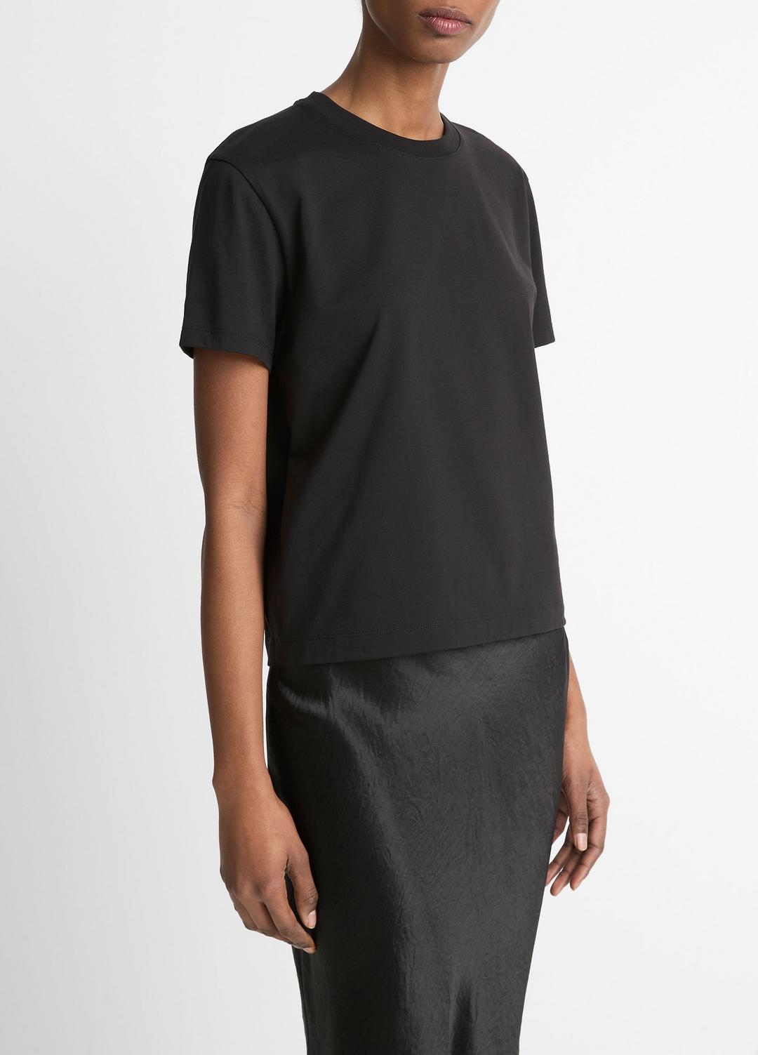 VINCE Recommended - Pima Cotton Crew Neck T-Shirt in Short Sleeve