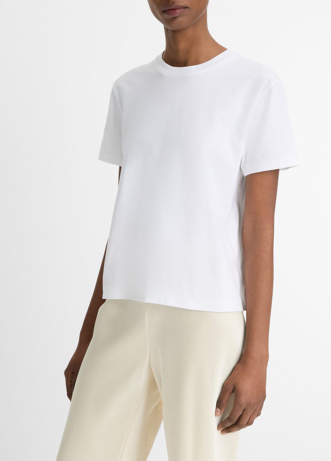 VINCE Signature - Pima Cotton Crew Neck T-Shirt in Short Sleeve
