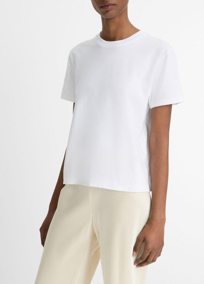 VINCE Signature - Pima Cotton Crew Neck T-Shirt in Short Sleeve