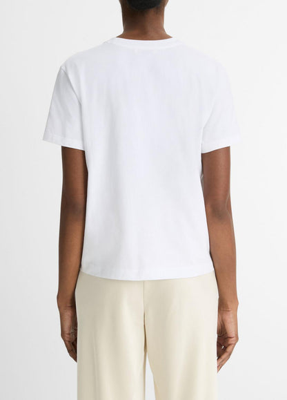 VINCE Signature - Pima Cotton Crew Neck T-Shirt in Short Sleeve