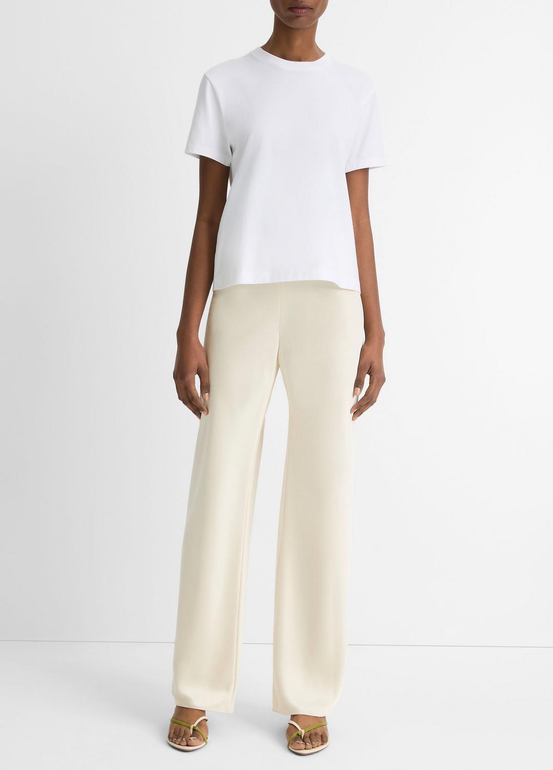 VINCE Signature - Pima Cotton Crew Neck T-Shirt in Short Sleeve