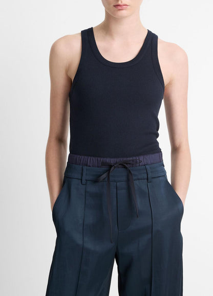VINCE New - Ribbed Scoop-Neck Tank in Tank Tops