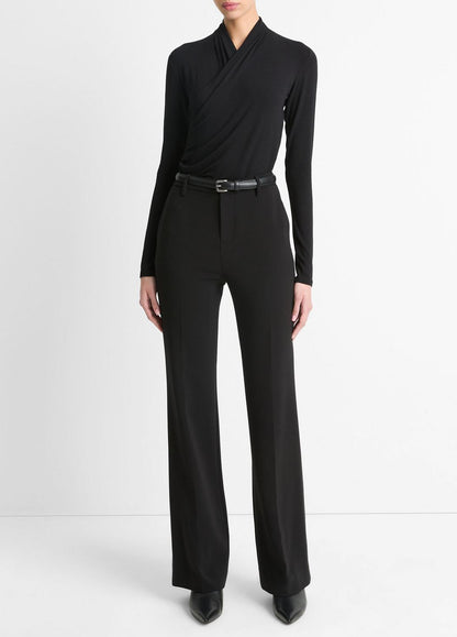 VINCE Top Pick - Fixed Wrap Long-Sleeve Top in Long Sleeve
