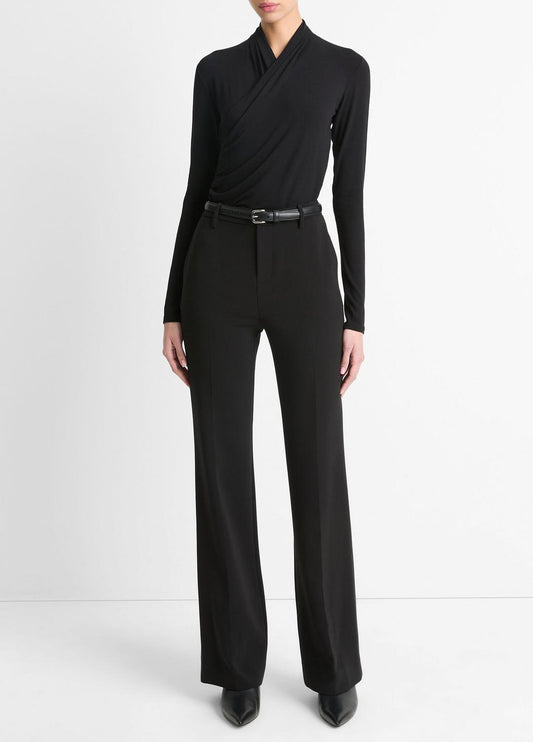 VINCE Top Pick - Fixed Wrap Long-Sleeve Top in Long Sleeve