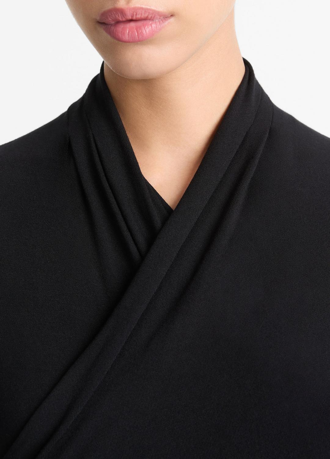 VINCE Top Pick - Fixed Wrap Long-Sleeve Top in Long Sleeve