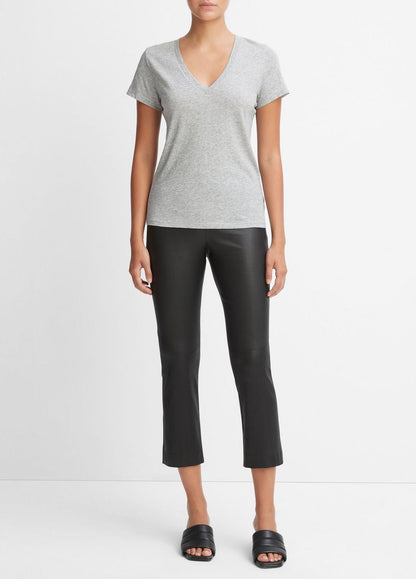 VINCE Special Offer - Essential Pima Cotton V-Neck T-Shirt in Short Sleeve