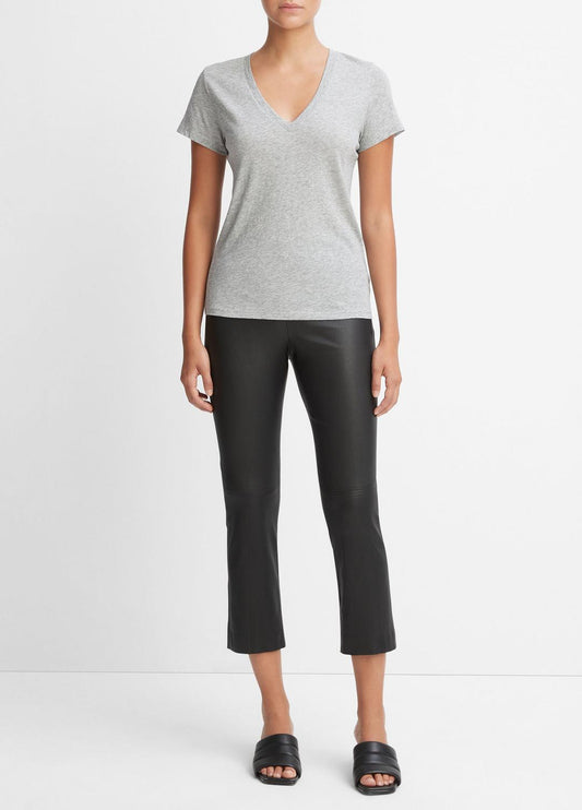 VINCE Special Offer - Essential Pima Cotton V-Neck T-Shirt in Short Sleeve