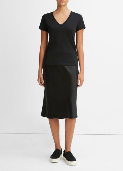VINCE Best Price - Essential Pima Cotton V-Neck T-Shirt in Short Sleeve