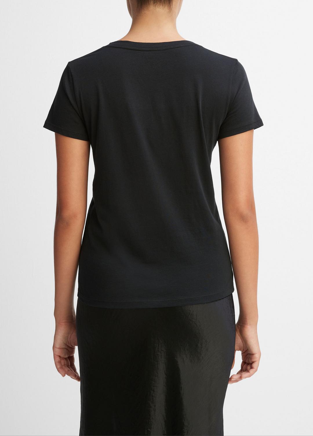 VINCE Best Price - Essential Pima Cotton V-Neck T-Shirt in Short Sleeve