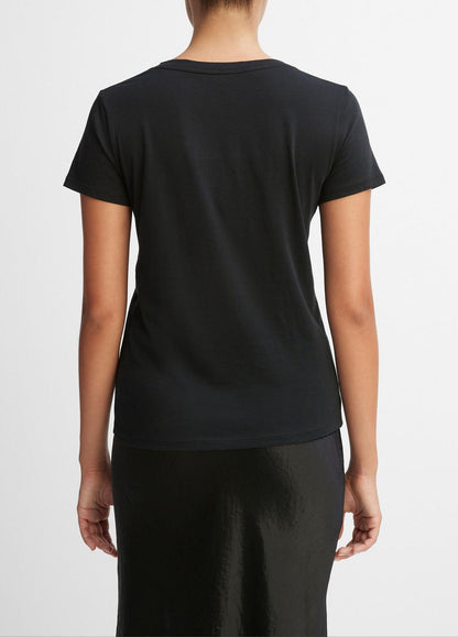 VINCE Best Price - Essential Pima Cotton V-Neck T-Shirt in Short Sleeve