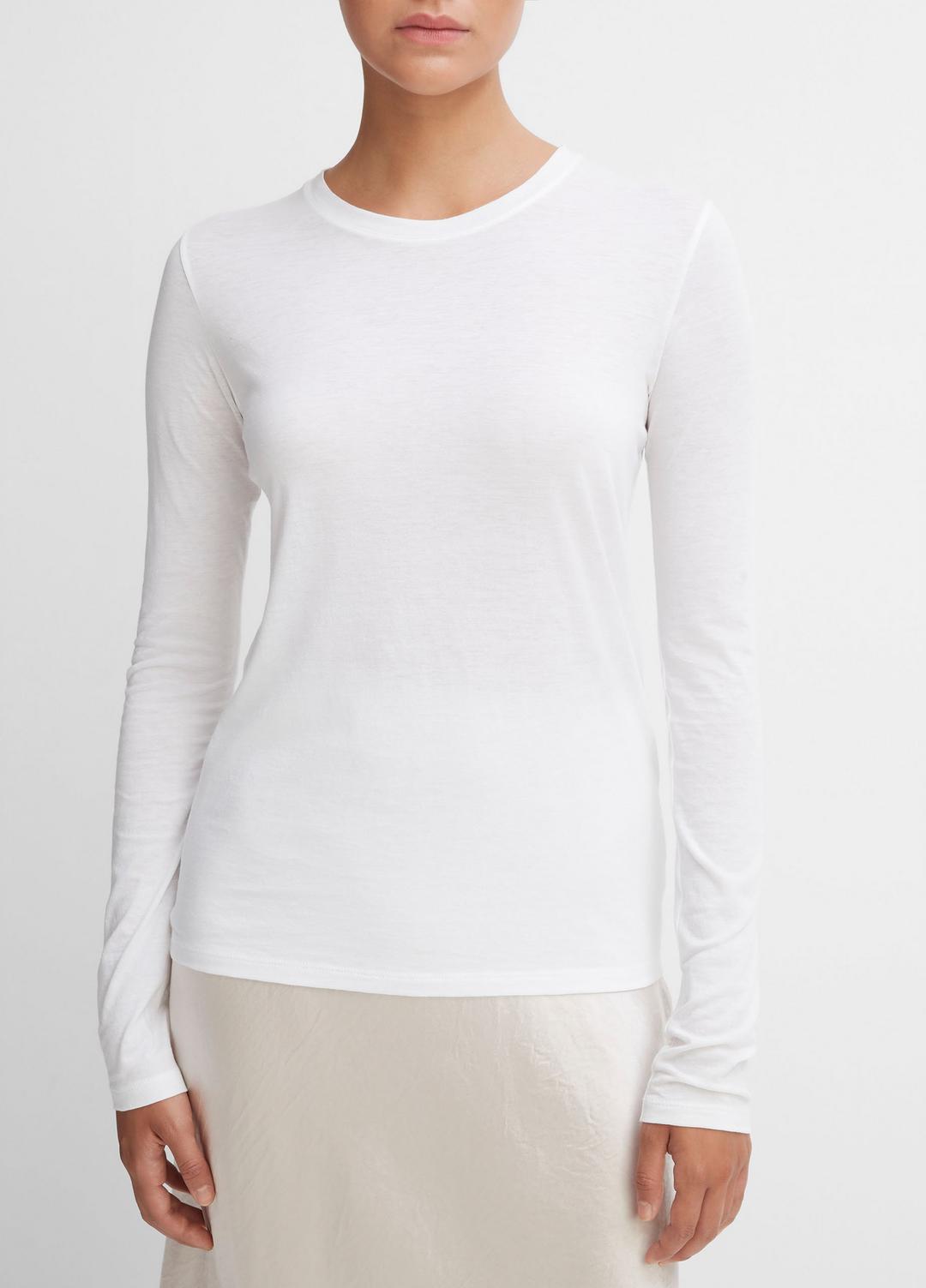 VINCE Essential - Essential Long Sleeve Crew Neck T-Shirt in Long Sleeve