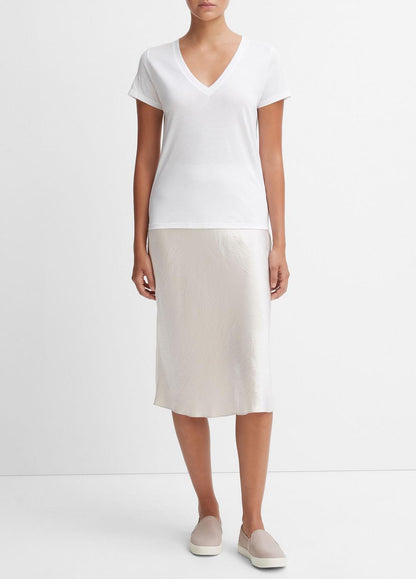 VINCE Essential - Essential Pima Cotton V-Neck T-Shirt in Short Sleeve