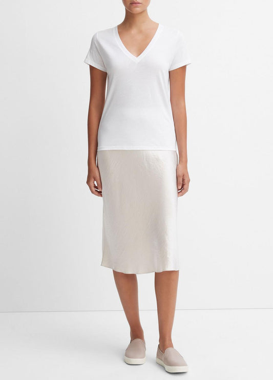 VINCE Essential - Essential Pima Cotton V-Neck T-Shirt in Short Sleeve