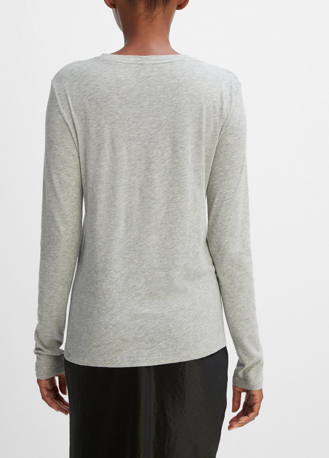 VINCE Popular - Essential Long Sleeve Crew Neck T-Shirt in Long Sleeve